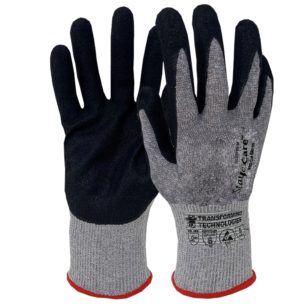 【DK-GL6501N-PR】ESD CUT 6 GLOVE, NITIRLE COATED,