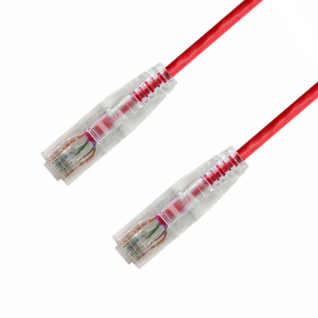 CBL MOD SLIM PL-PL CAT6 14' RD【CAT6-0144SC】