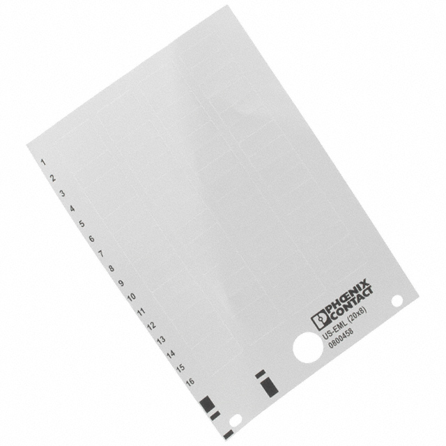 【0800458】LABEL CARD 20 X 8 WHITE