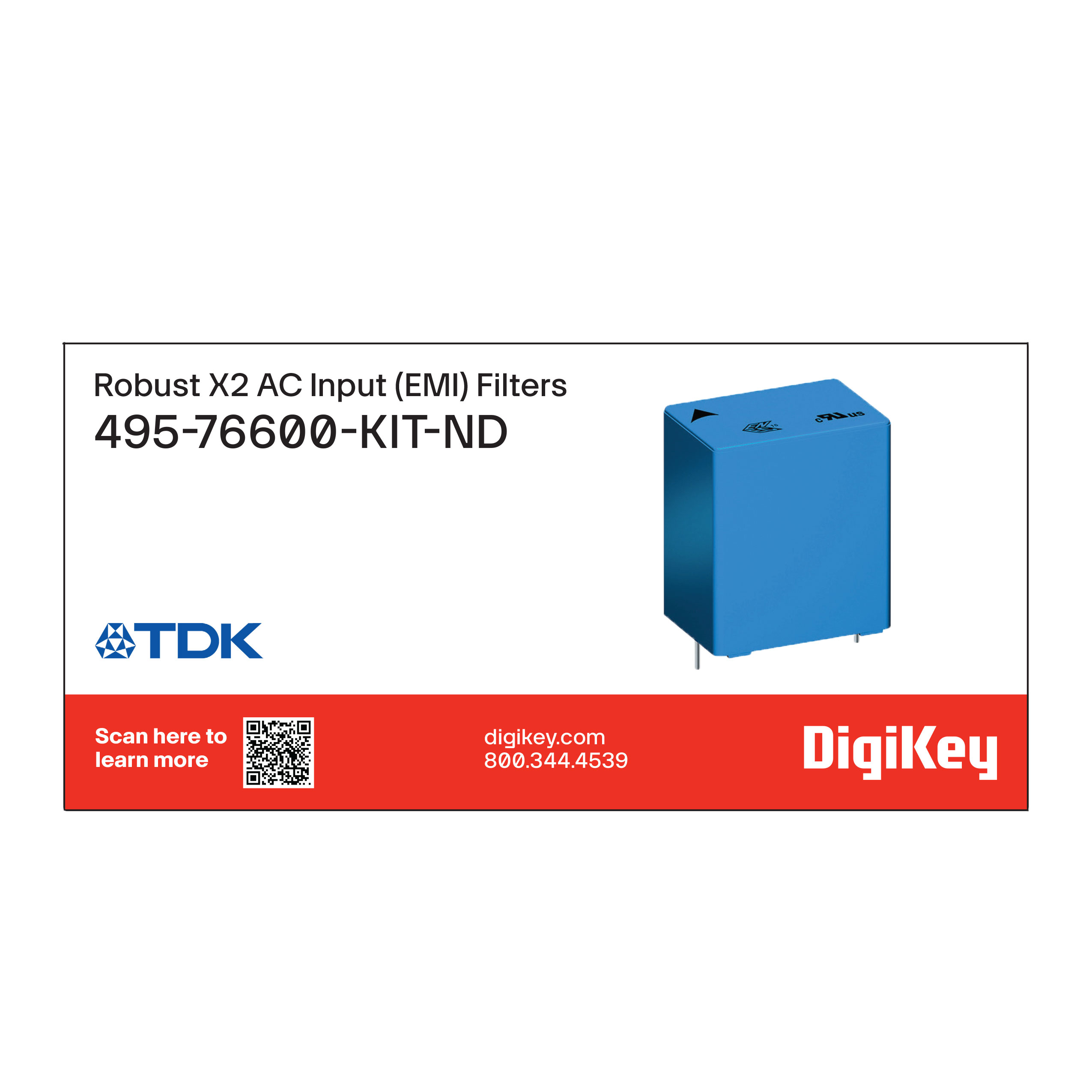 【495-76600-KIT】ROBUST X2 AC INPUT (EMI) FILTERS