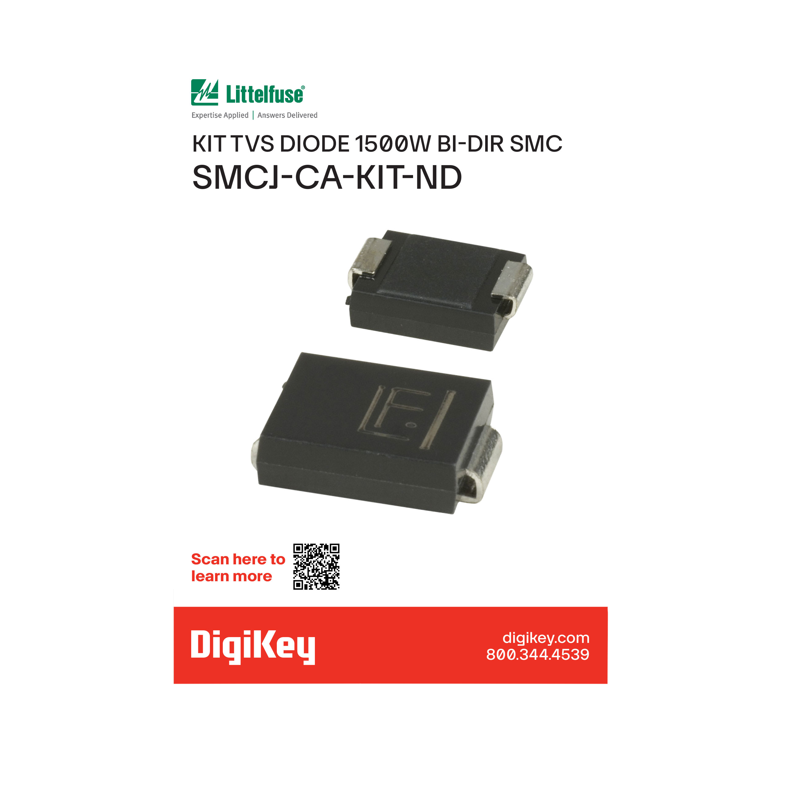 【4879275】KIT TVS DIODE 1500W BI-DIR SMC