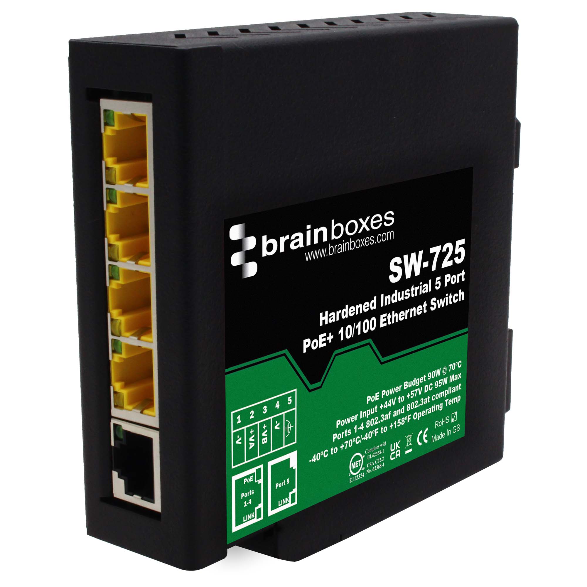 【SW-725】INDUSTRIAL SWITCH 4 PORT
