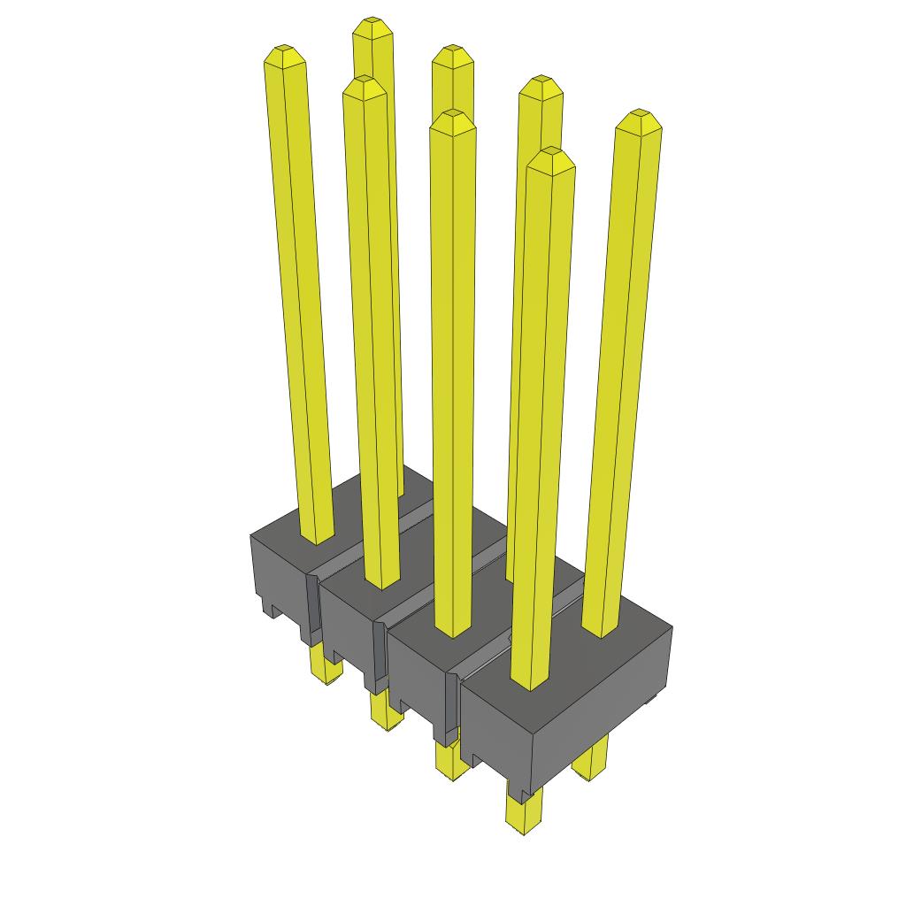 【TSW-104-15-L-D】CONN HEADER VERT 8POS 2.54MM