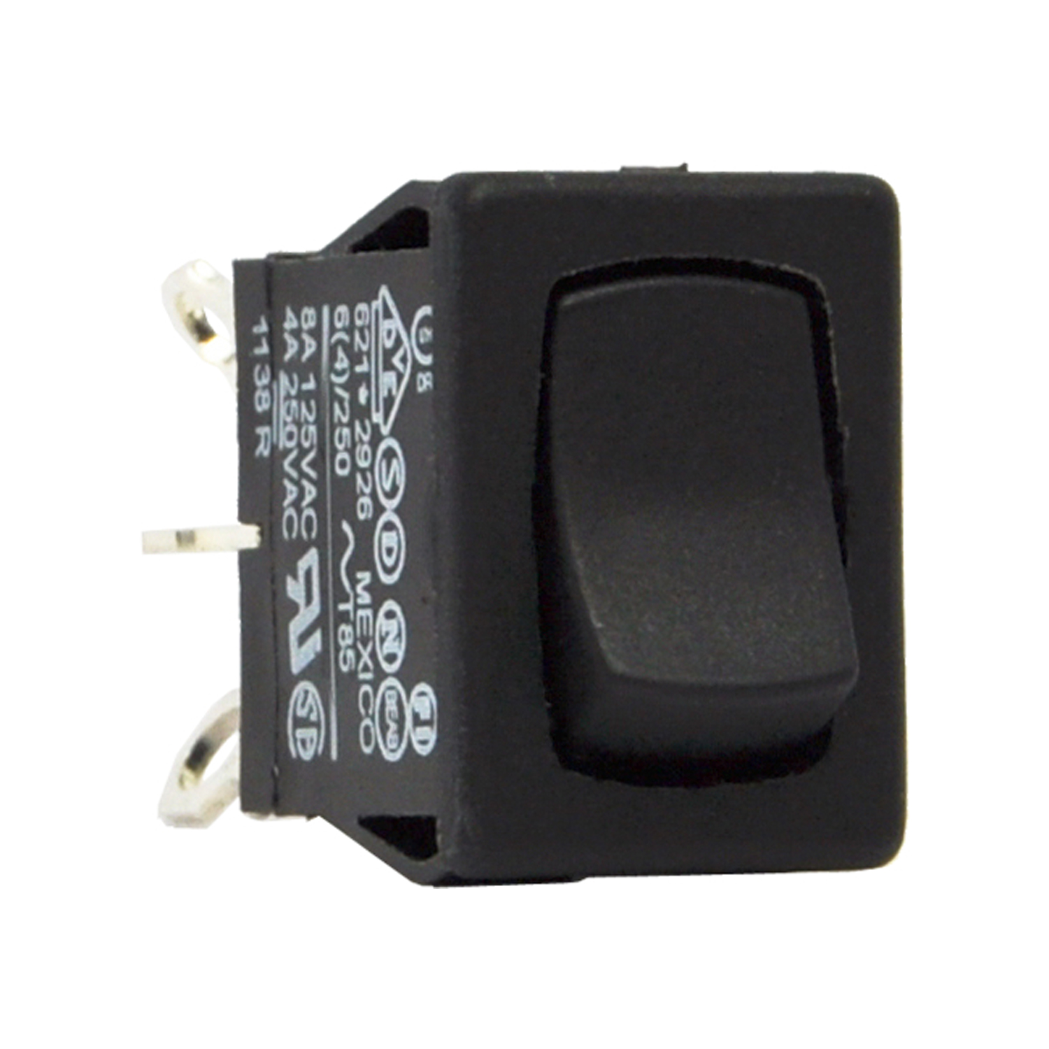 【62112422-0-0-N】SWITCH ROCKER DPDT 8A 125V