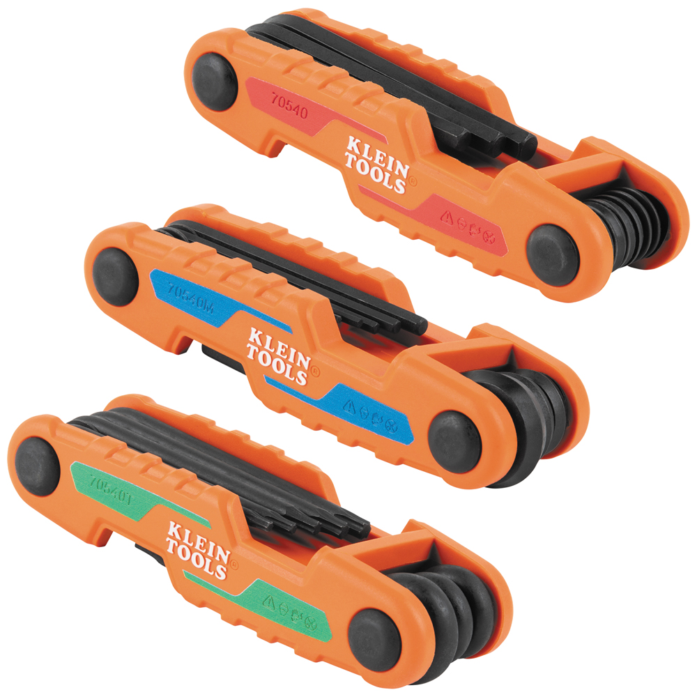 【70543】COMPACT FOLDING HEX KEY KIT, 3PC