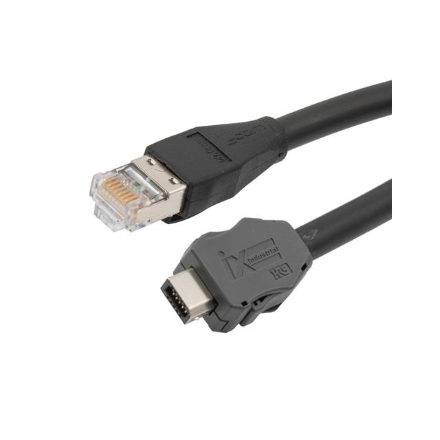 IXA-RJ45P, CAT6A SF/UTP CMX LSZH【TRGIX603LZ-BLK-20CM】