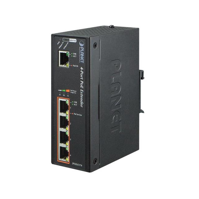 【PT-IPOE-E174】1-PORT ULTRA POE TO 4-PORT