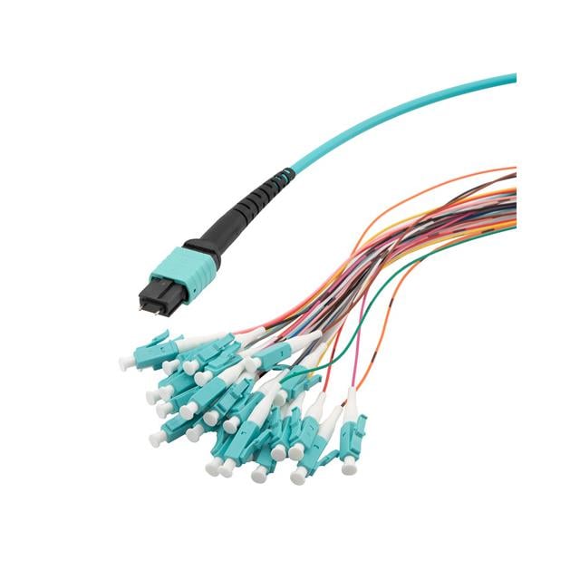 【MPM24OM3-09LCR-10】MPO W/ PINS TO LC FANOUT FIBER O
