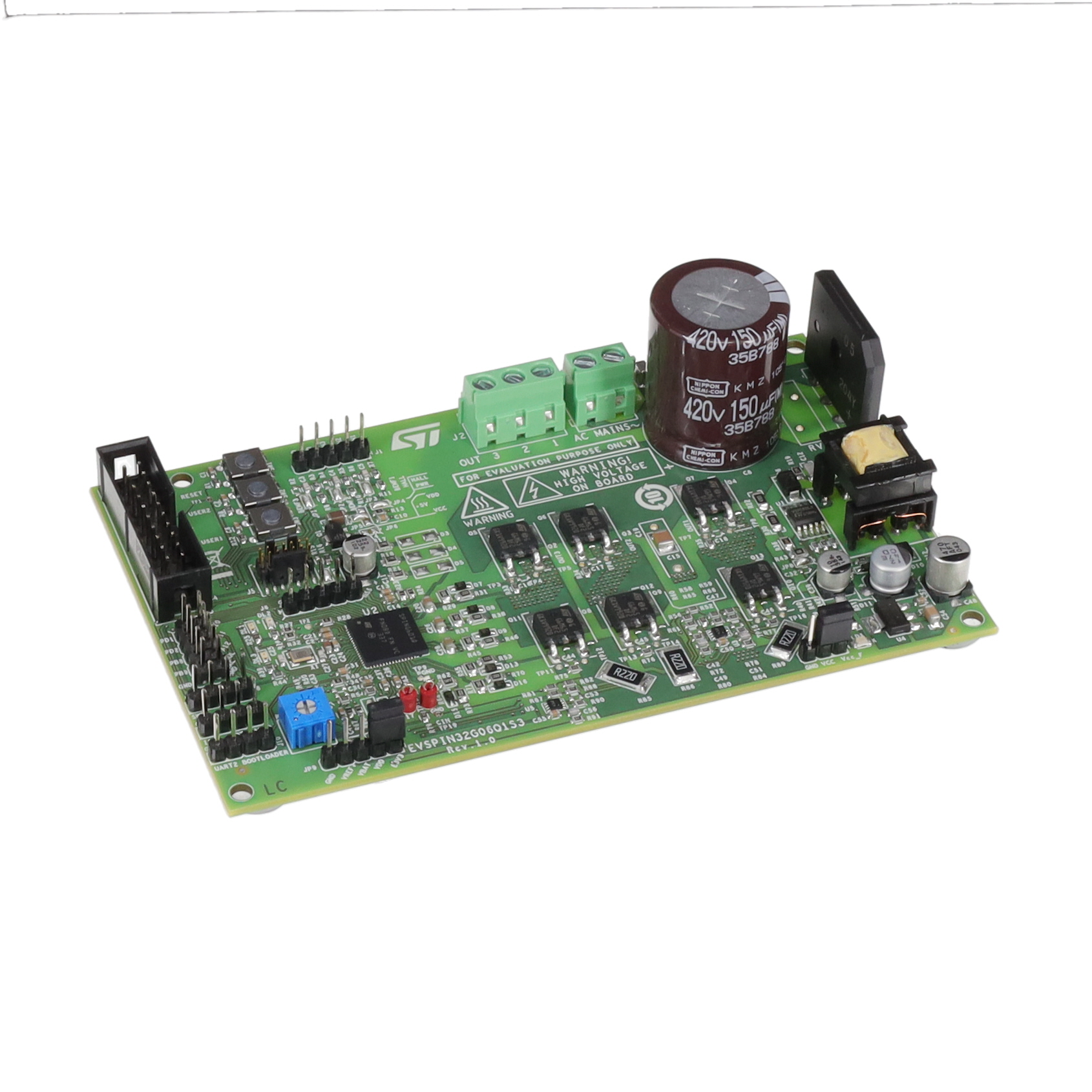 モータコントローラ/ドライバSTSPIN32G0601評価ボード【EVSPIN32G06Q1S3】