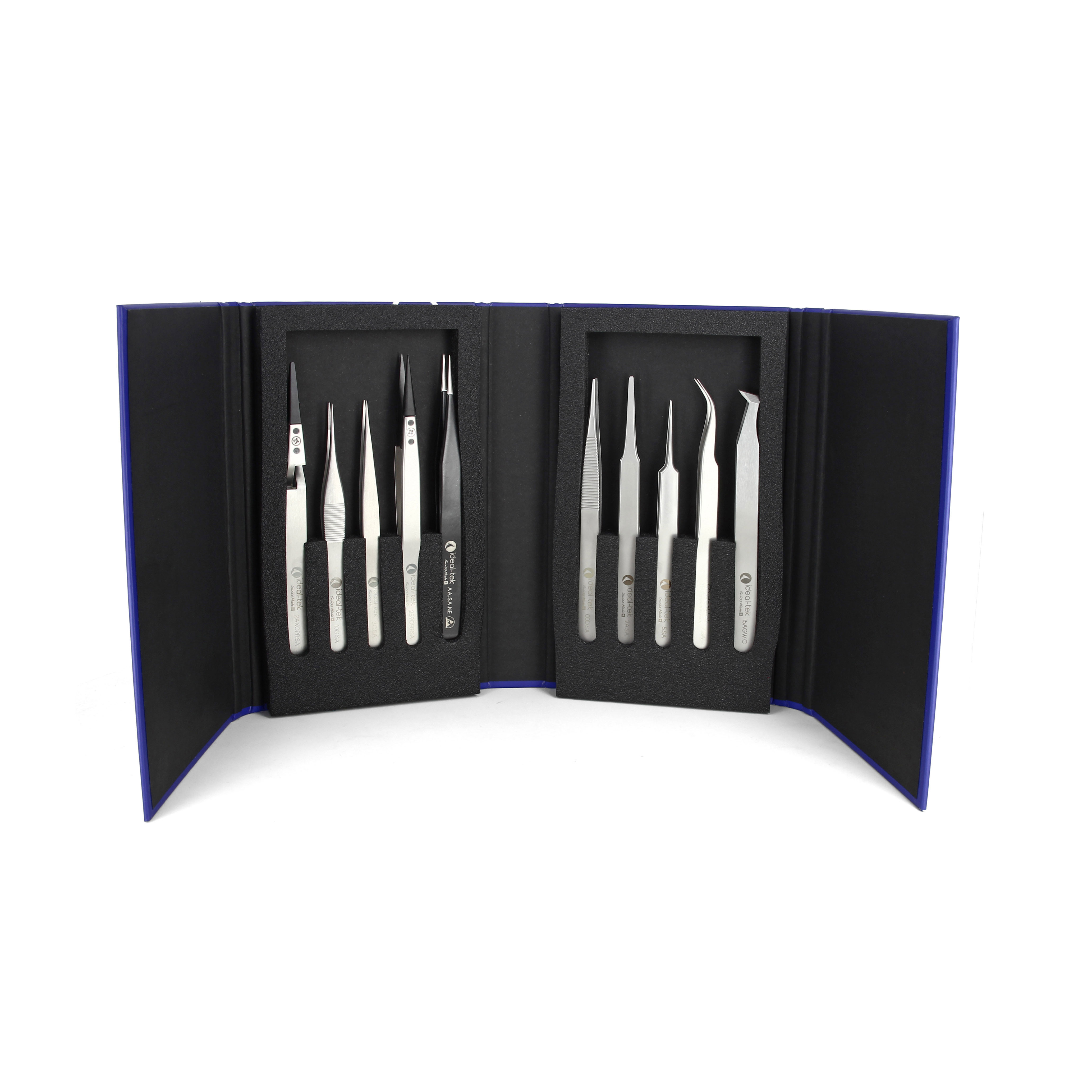 KIT OF 10 PRECISION TWEEZERS【K10HP.IT】