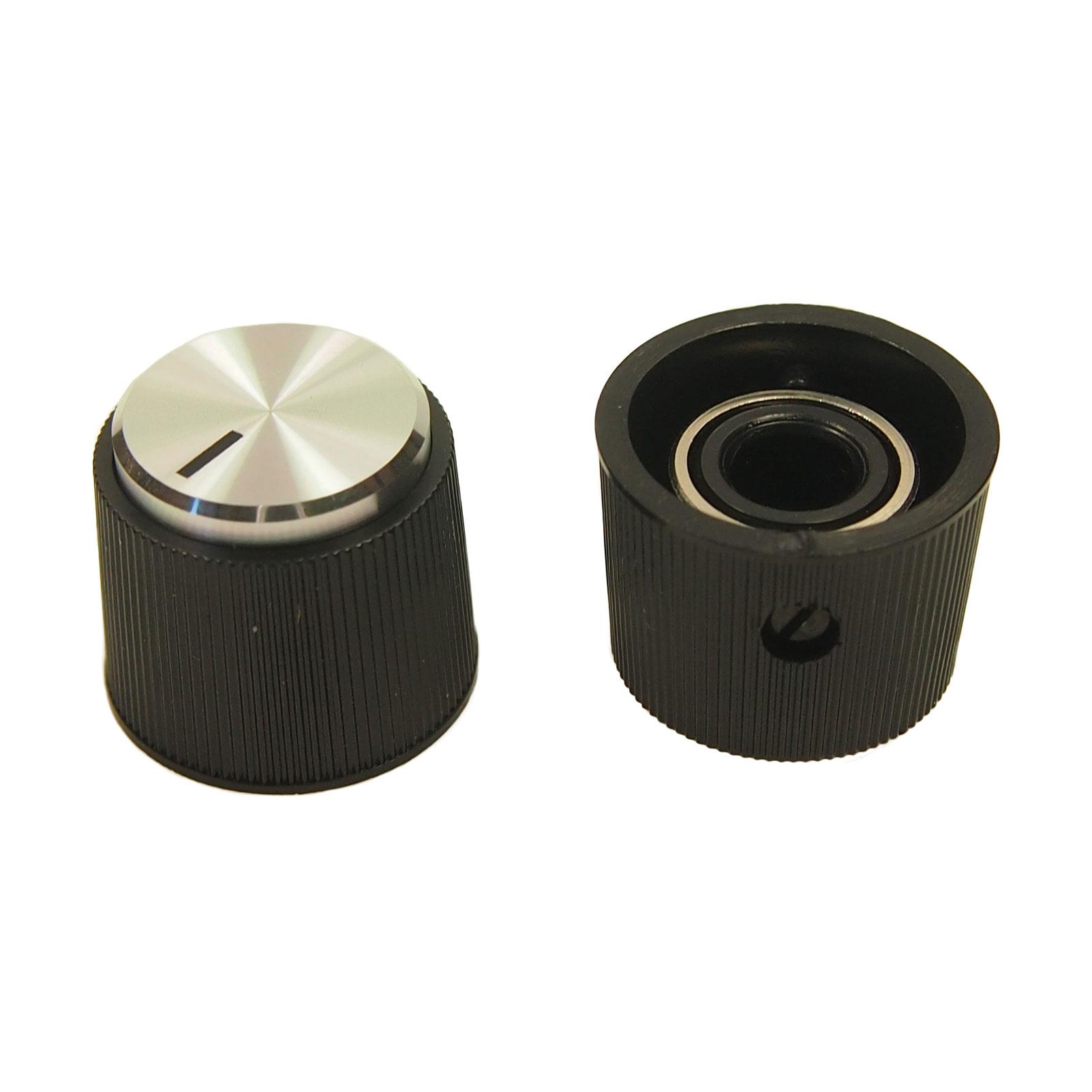 【FC1699】KNOB K7C BLK SF ML 6MM SILVER