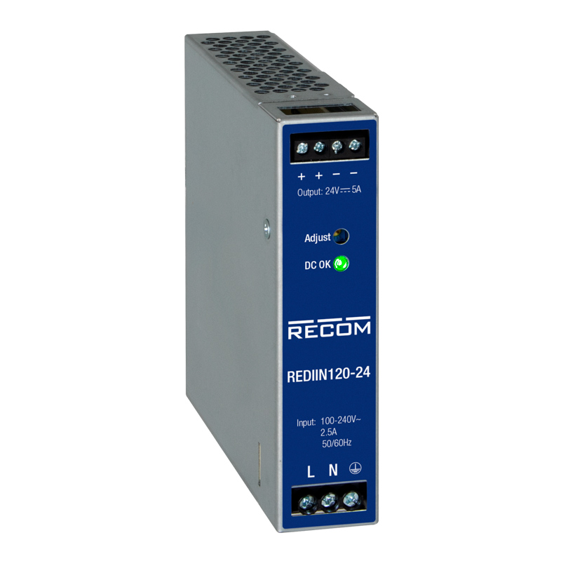 【REDIIN120-24】120W AC/DC-CONVERTER 'DIN-RAIL'