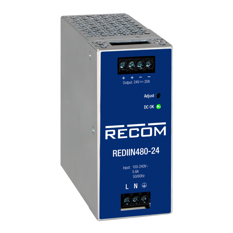 【REDIIN480-24】480W AC/DC-CONVERTER 'DIN-RAIL'