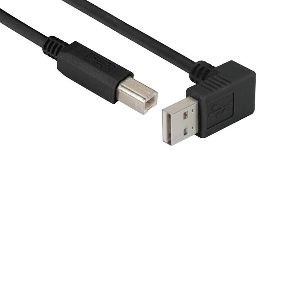【CABLK90DA-B-03M】CA USB 90DA A/STR B BLK 0.3M