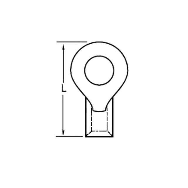CONN RING CIRC 18-22AWG #4 CRIMP【0191930008】