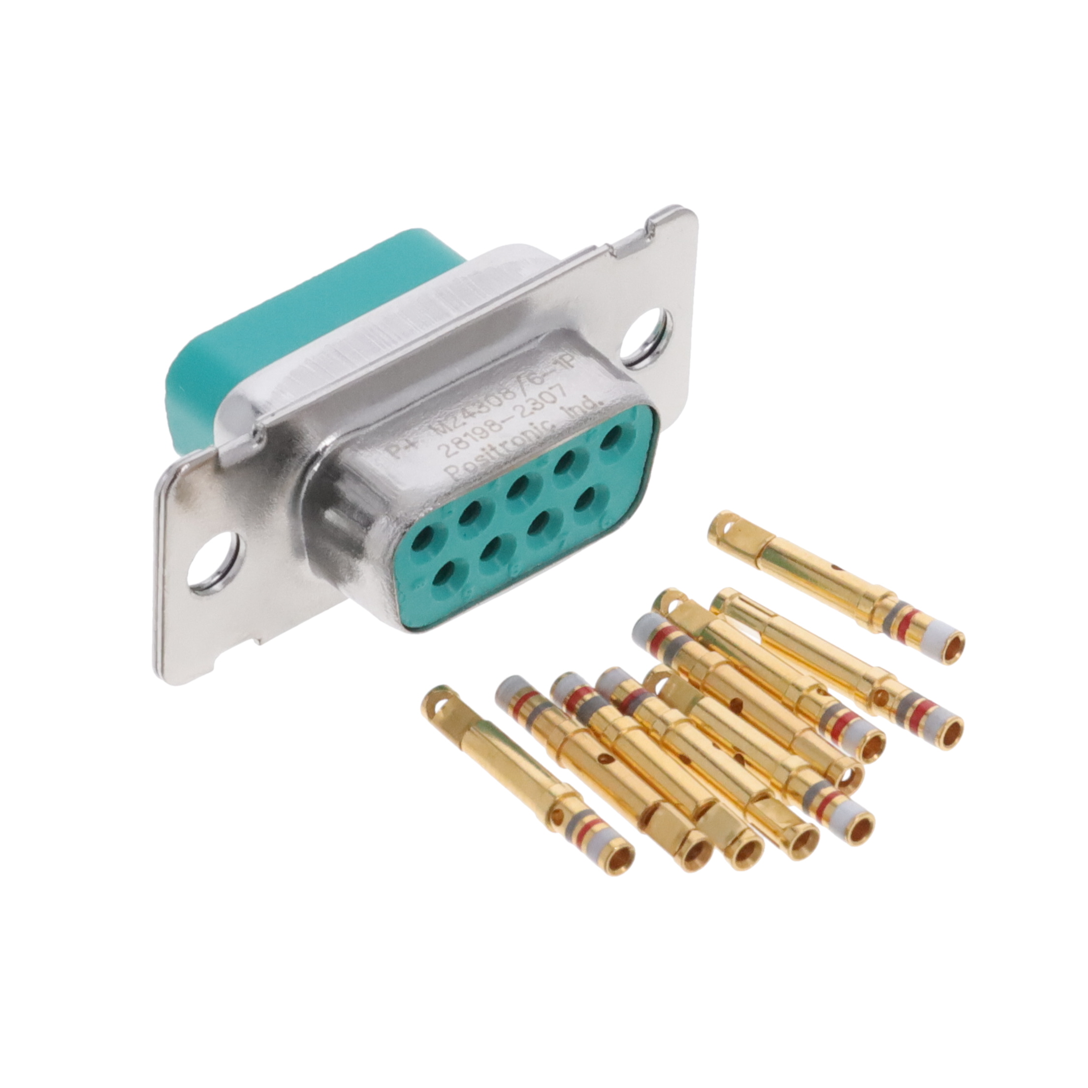 【M24308/6-1P】CONN D-SUB HD RCPT 9POS CRIMP