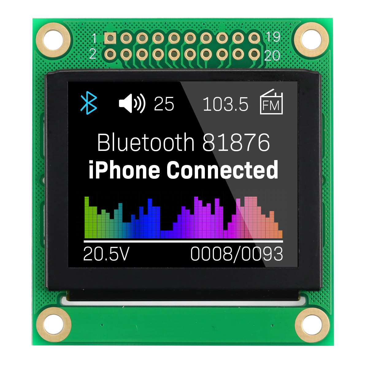 【NHD-1.8-160128UBC3】GRAPHIC DISPLAY OLED RGB 1.8"