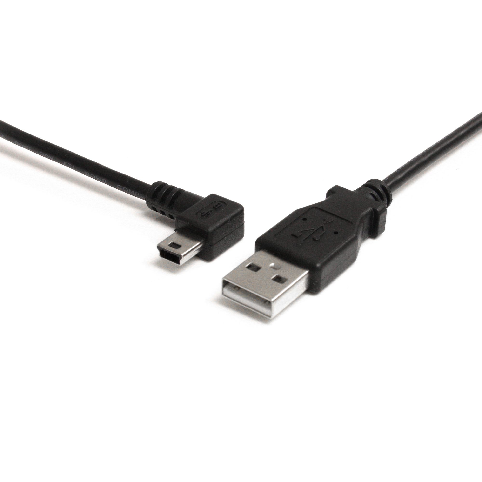 3FT LEFT ANGLE MINI USB CABLE【USB2HABM3LA】