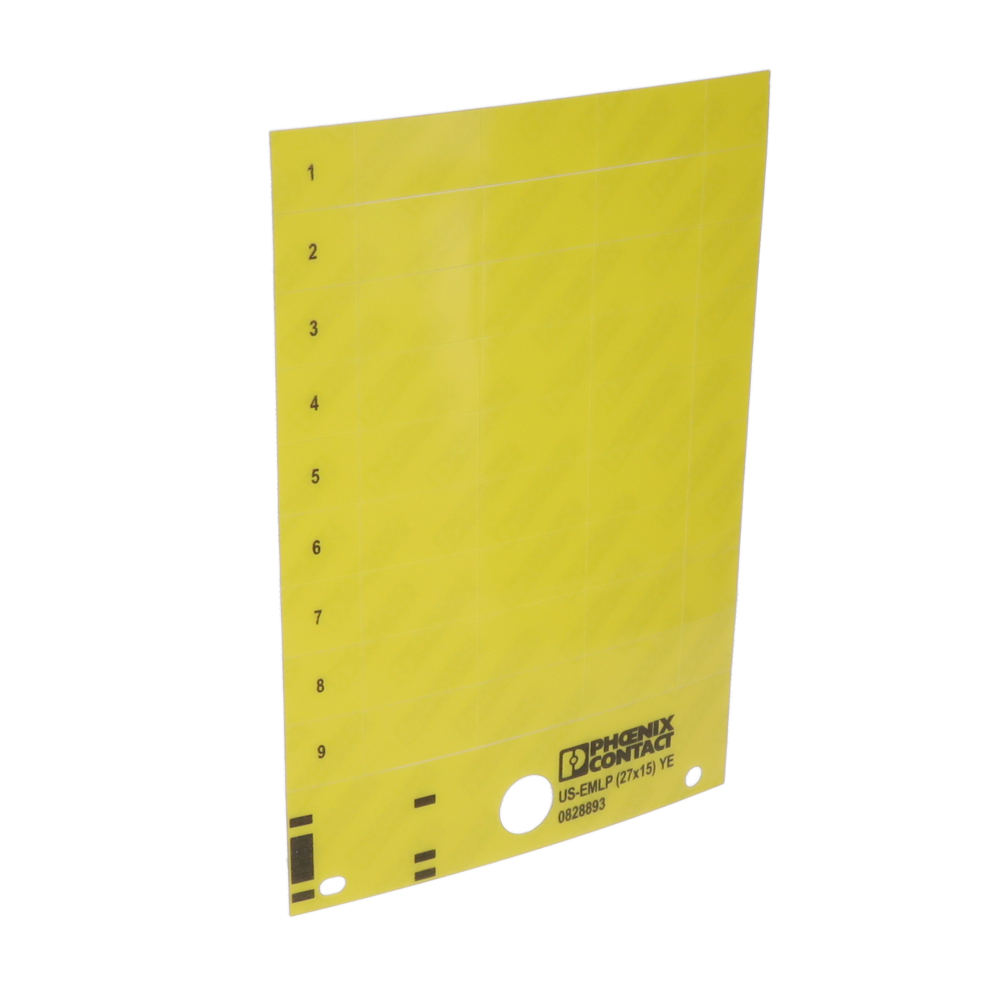 【0828893】PLASTIC LABEL CARD YELLOW