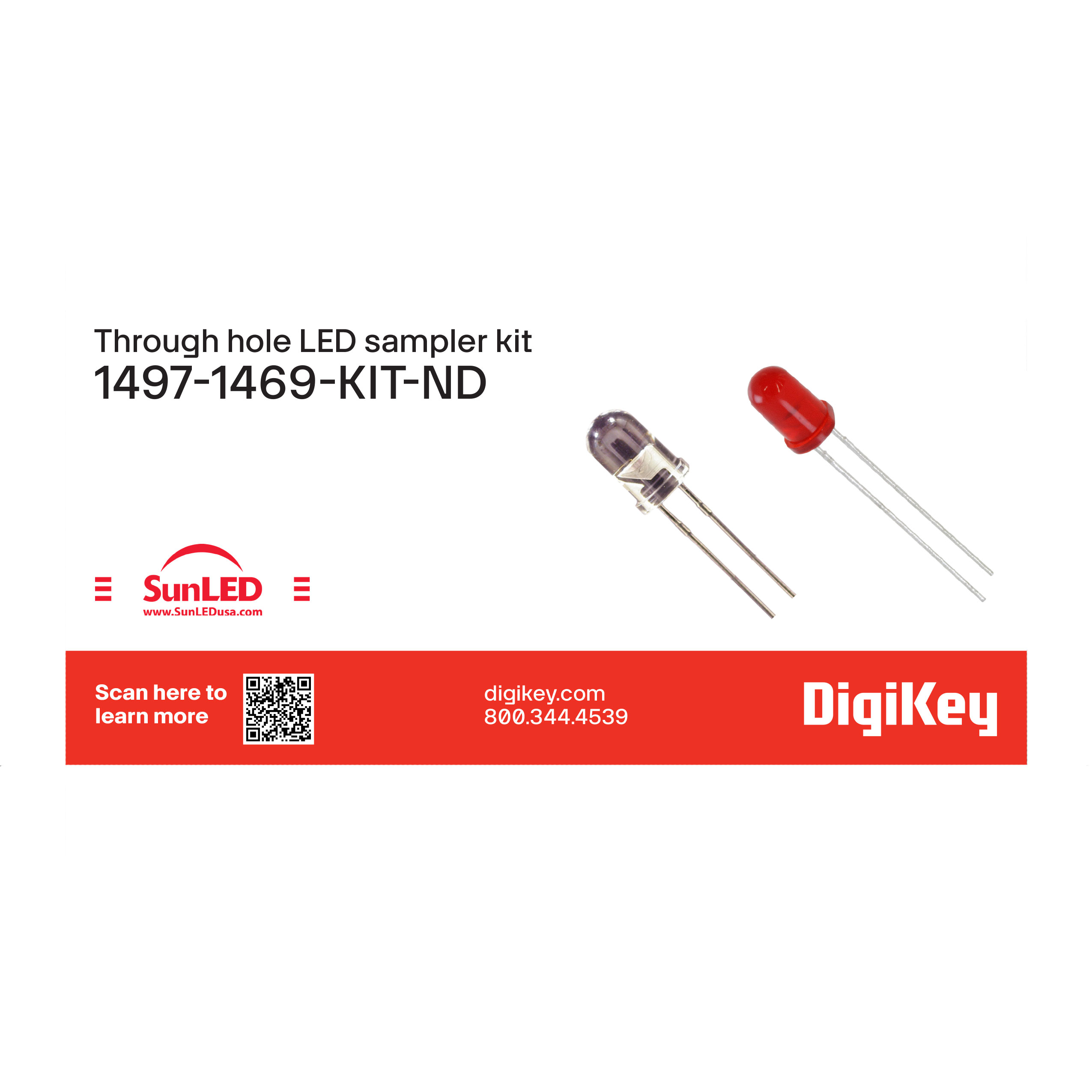 【1497-1469-KIT】THROUGH HOLE LED SAMPLER KIT