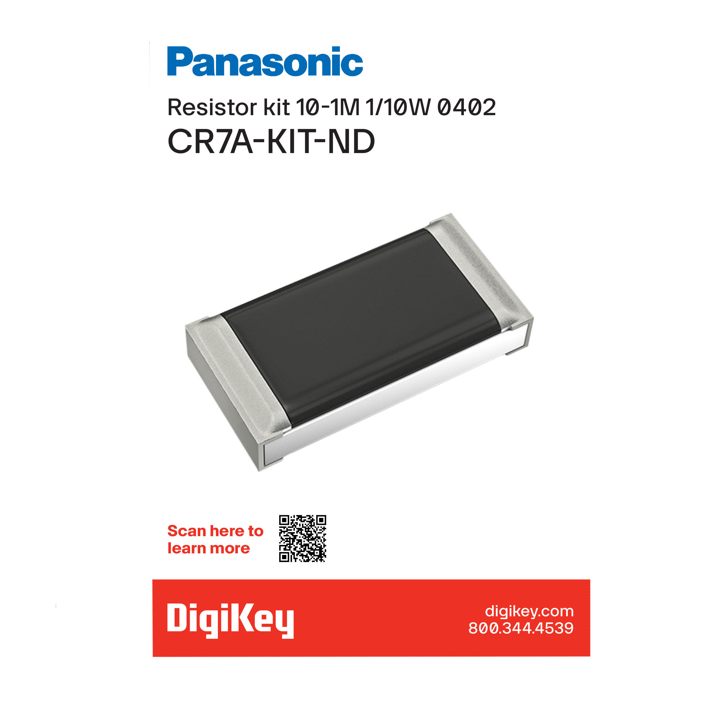 RESISTOR KIT 10-1M 1/10W 3050PCS【CR7A-KIT】