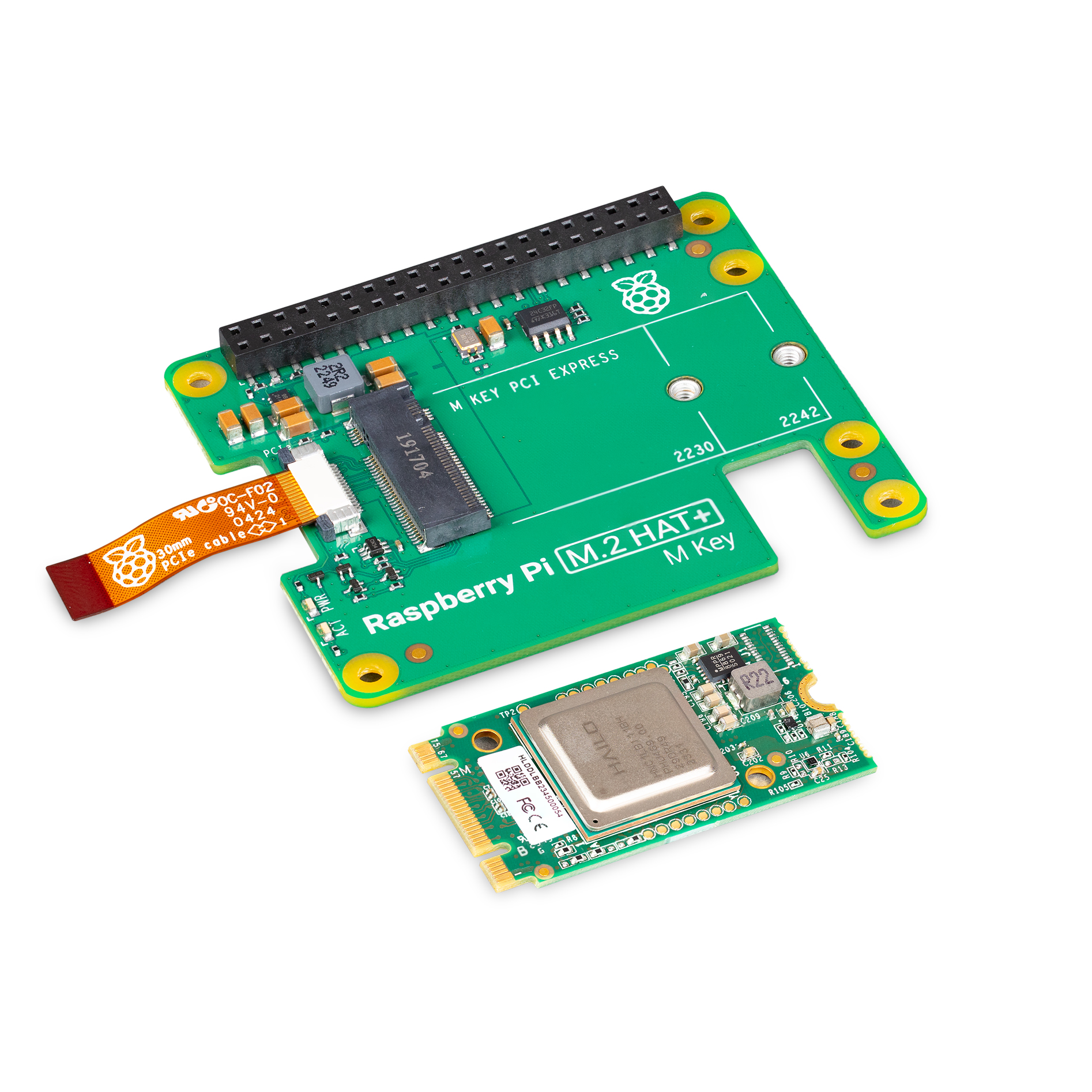 RPI 5 M.2 HAT+ HAILO AI KIT【SC1438】
