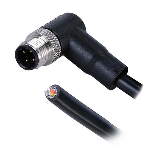 CBL 4POS RCPT RA TO WIRE 6.56'【CDM1256-04D-01MRA-2M-67】