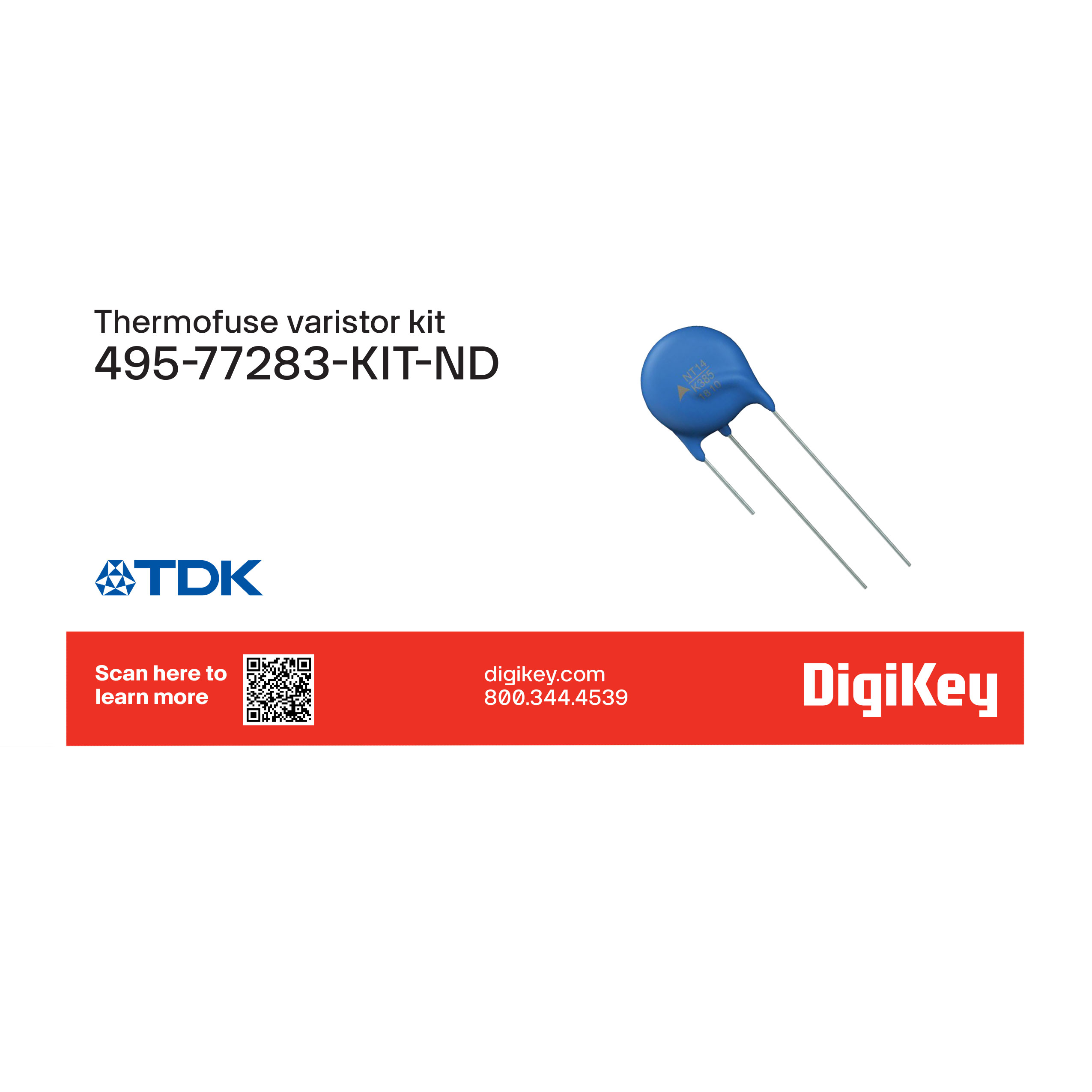 CIRC PRT KIT THERMOFUSE VARISTOR【495-77283-KIT】