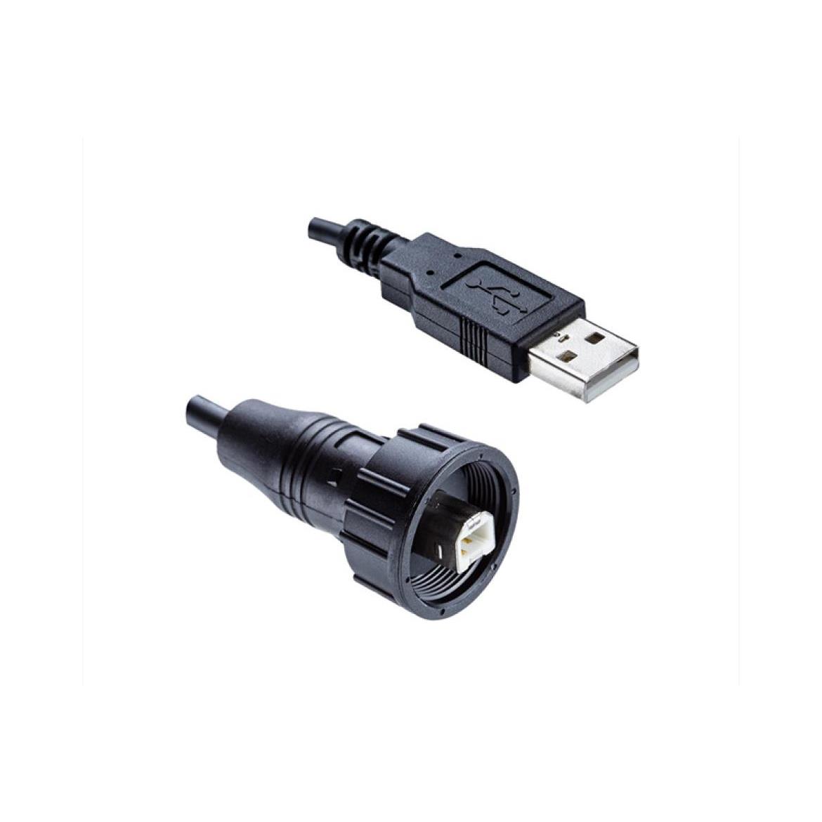 USB, TYPE B 2.0, 1.5A, OVERMOLDE【UB20FL-NAML-SA002】