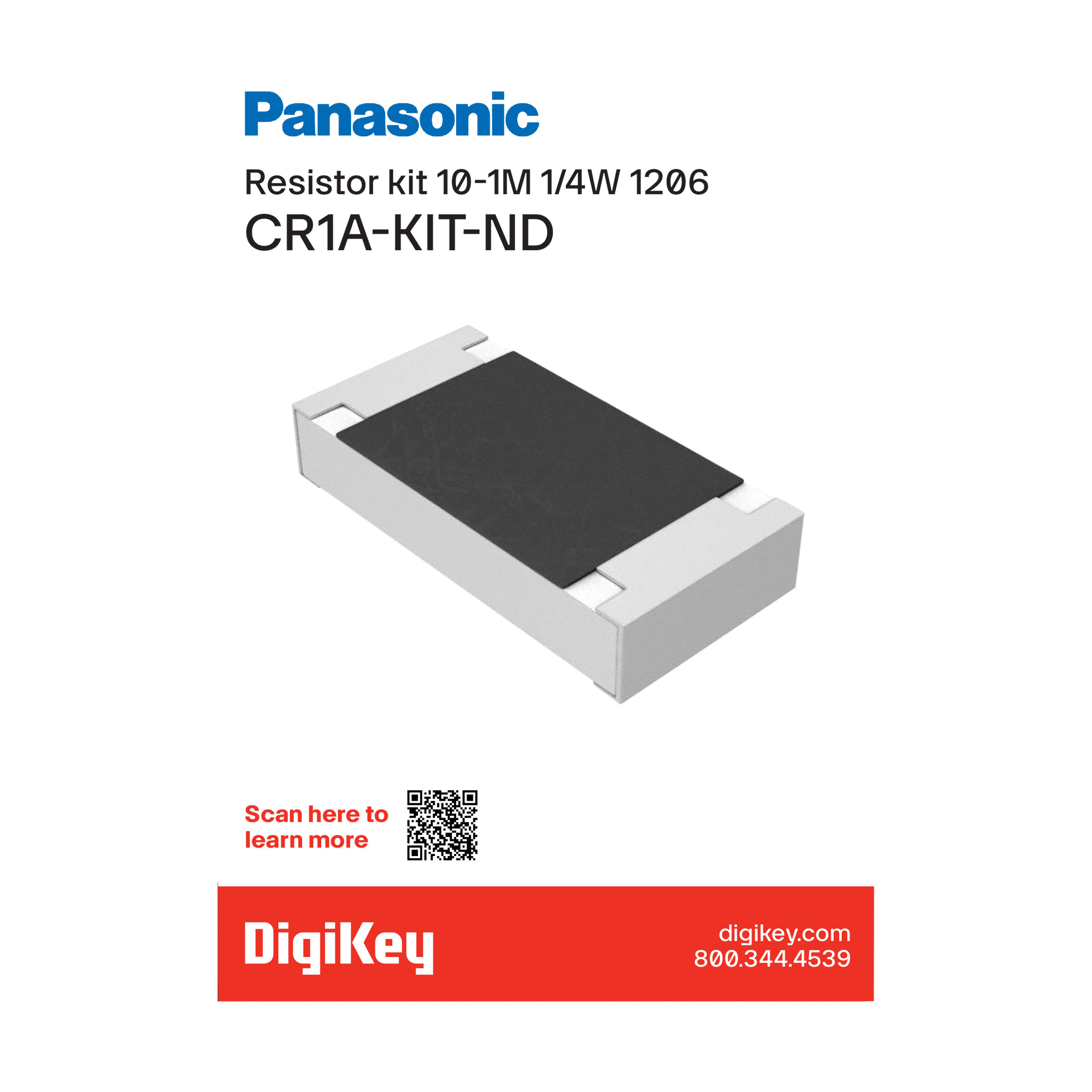 【CR1A-KIT】RESISTOR KIT 10-1M 1/4W 3050PCS[ブック]