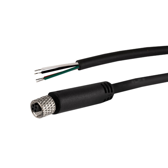 CIRC CBL 4POS PLUG TO WIRE 6.56'【BC-M5FA4BP01020M】