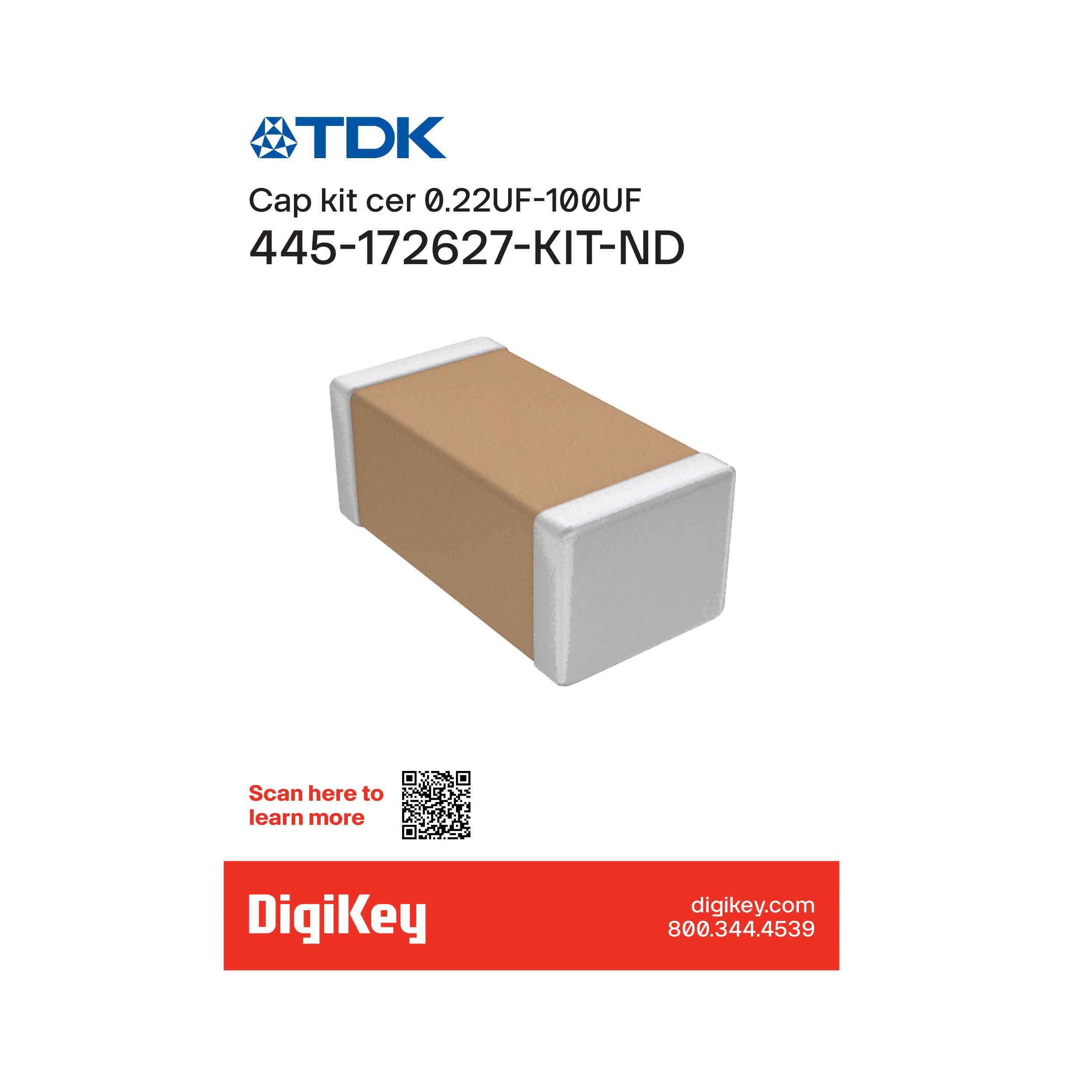 【C31-HC01-E6-KIT】CAP KIT CER 0.22UF-100UF 190PCS