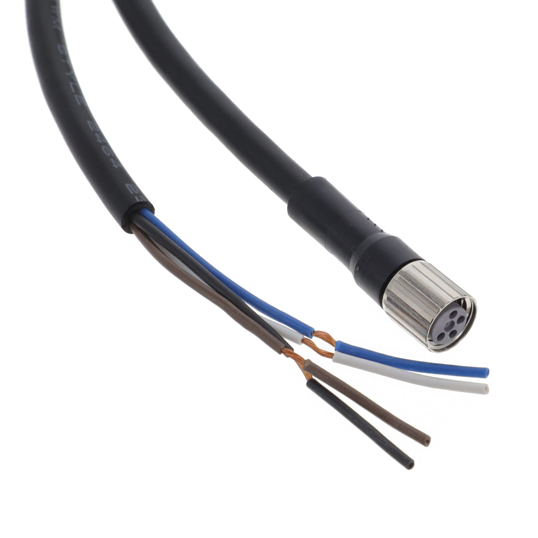 【XS3F-M8PVC4S10M】CIRC CBL 4POS PLUG TO WIRE 32.8'