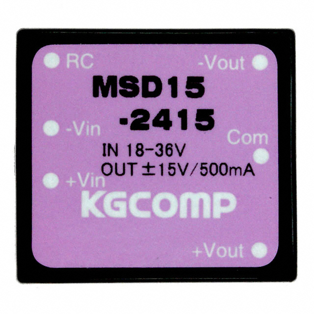 【MSD15-2415】DC DC CONVERTER +/-15V 15W