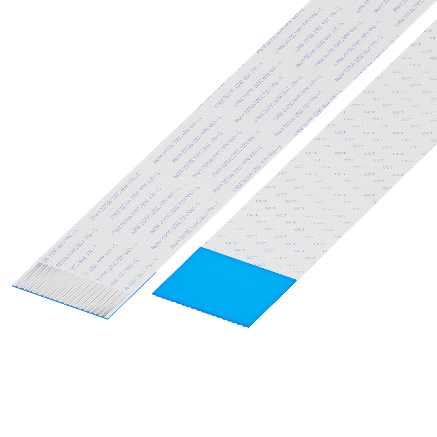 【10-18-D-0203-C-4-08-4-T】1MM PITCH FFC, 18 CONTACTS, D TY