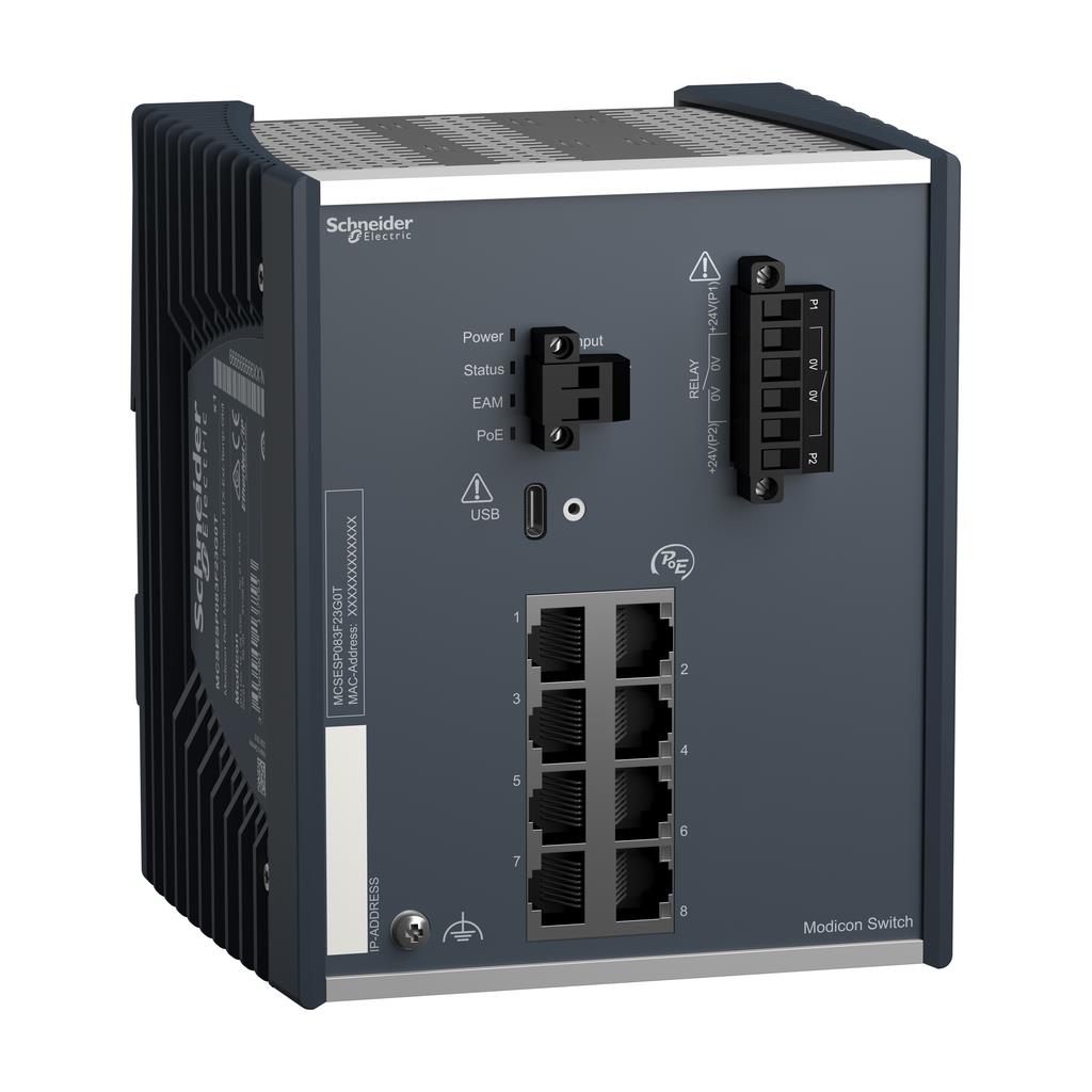 ETHERNET SWITCH, INDUSTRIAL POE【MCSESP083F23G0T】