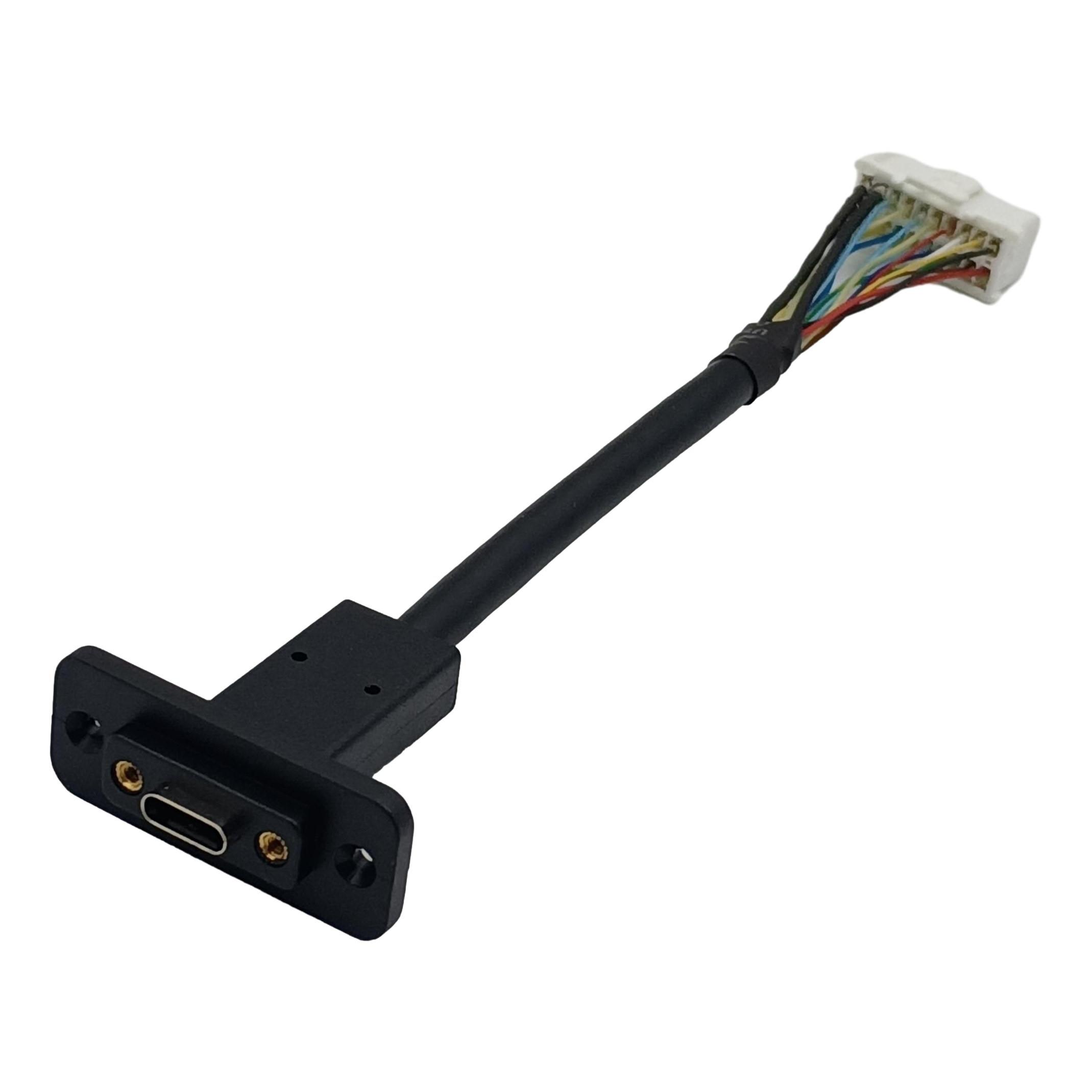 【USBC2SILPP0M1MLXBK】CBL ASSY 20P SKT-USB F JK 0.49'