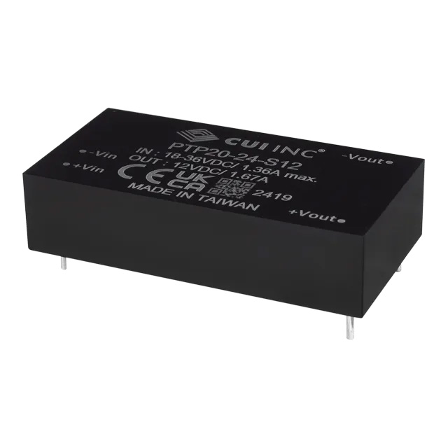 【PTP20-12-S24】DC-DC, ISOLATED, 15 W, 9~18 VDC