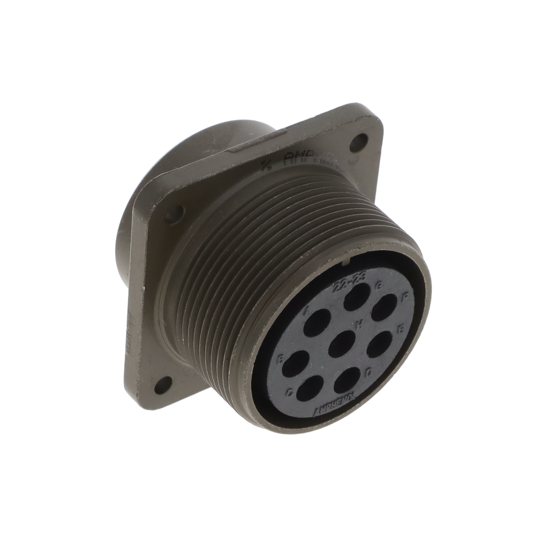 【MS3102A22-23S】CONN RCPT FMALE 8P SILV SLDR CUP