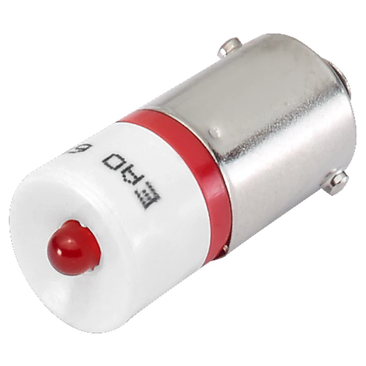 【10-2H13.3162Q】SINGLE-LED, BA9S, RED, 24 - 30,0