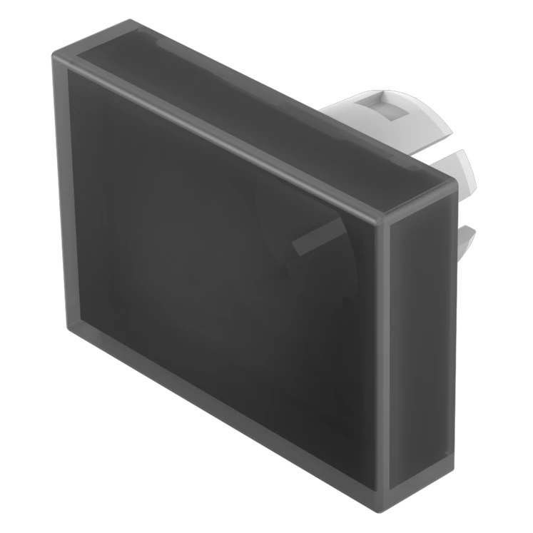 CAP PUSHBUTTON RECTANGLE SMOKE【51-903.1】