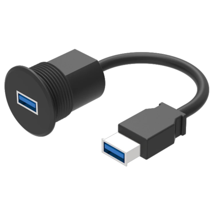 USB SOCKET, PLASTIC, BLACK【84-3103.0000.2】