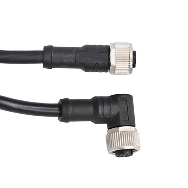 【M12A08FL-12AFR-SB002】CBL 8POS PLUG RA TO PLUG 6.56'[バルク]