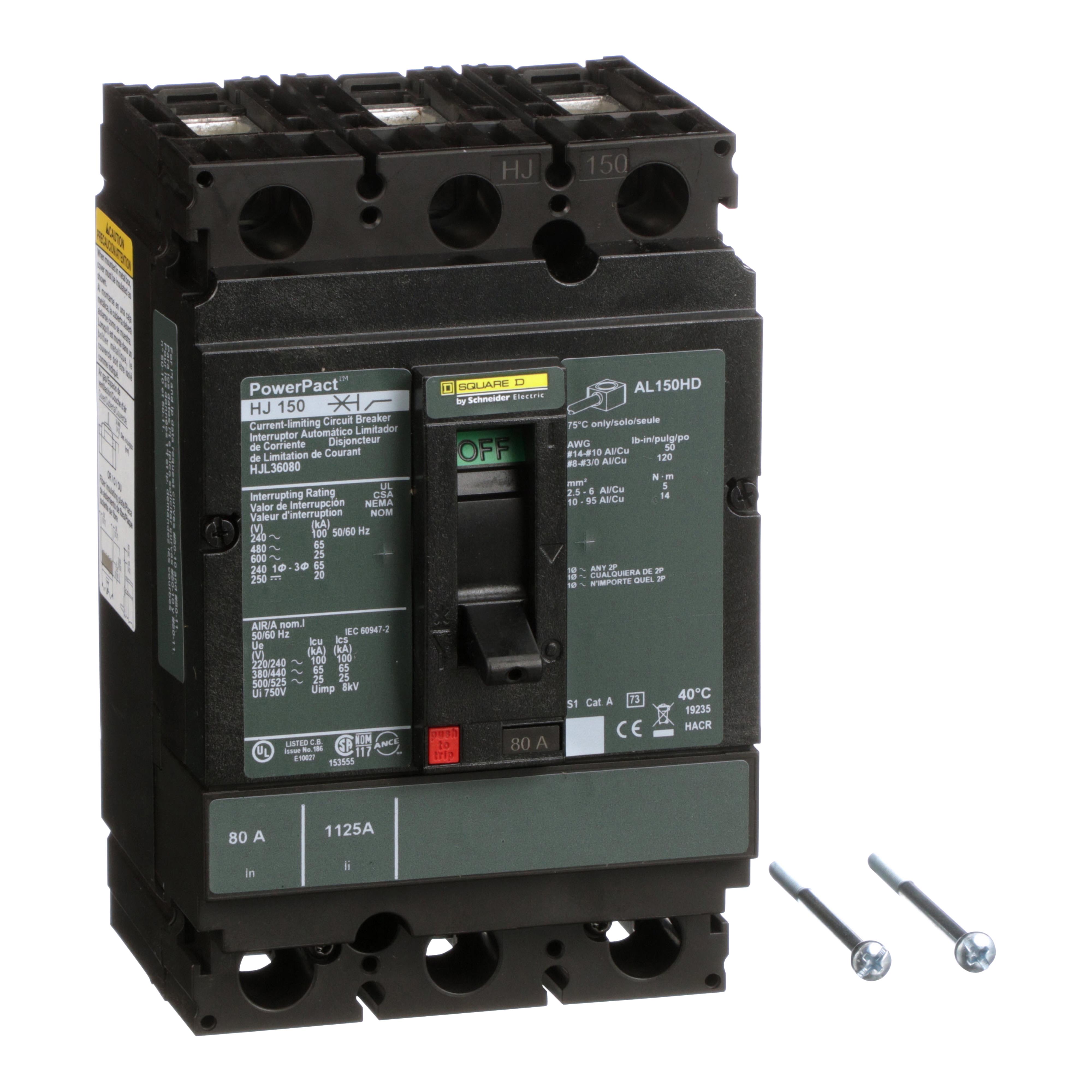 【HJL36080】MOLDED CASE CIRCUIT BREAKER 600V