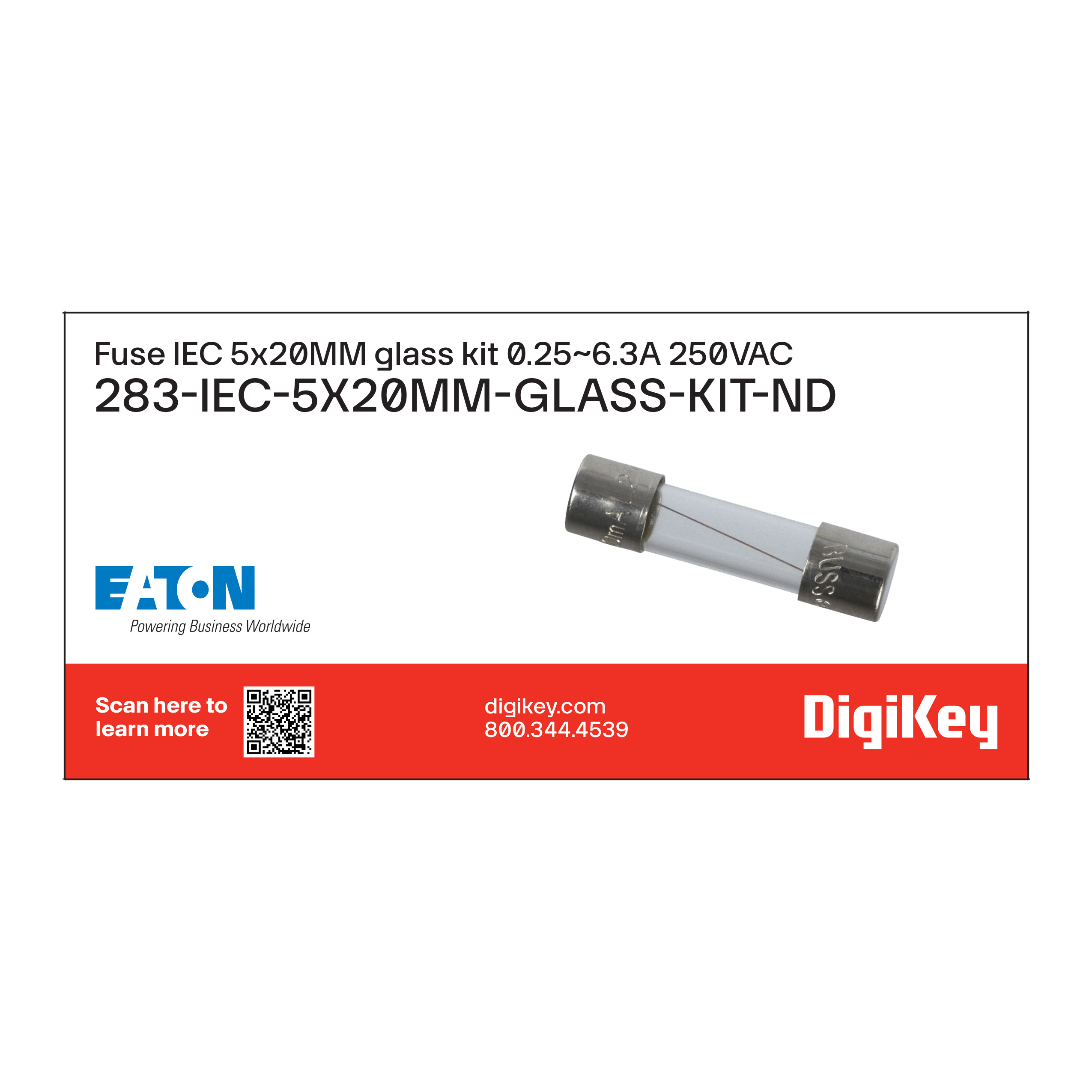 【IEC-5X20MM-GLASS-KIT】KIT IEC 5X20MM GLASS FUSES