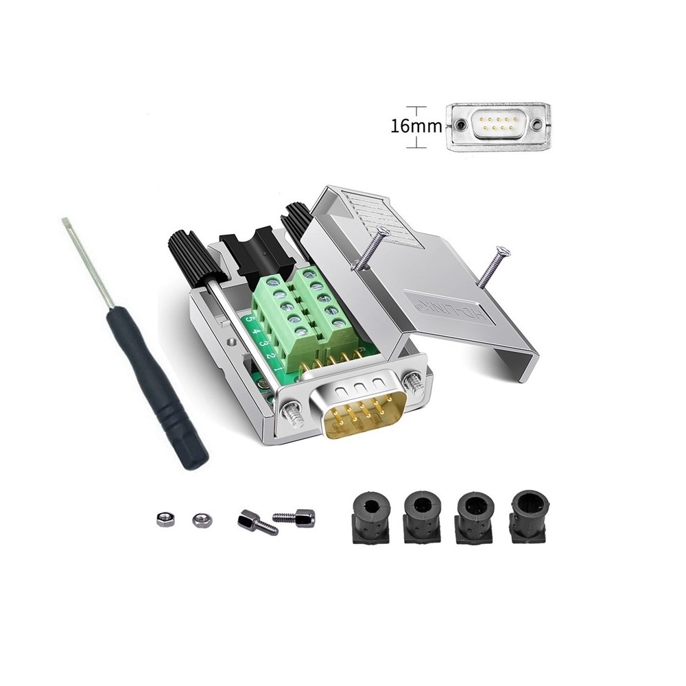 【DTB-9MM-KIT】CONN D-SUB PLG 9P TERMINAL BLOCK