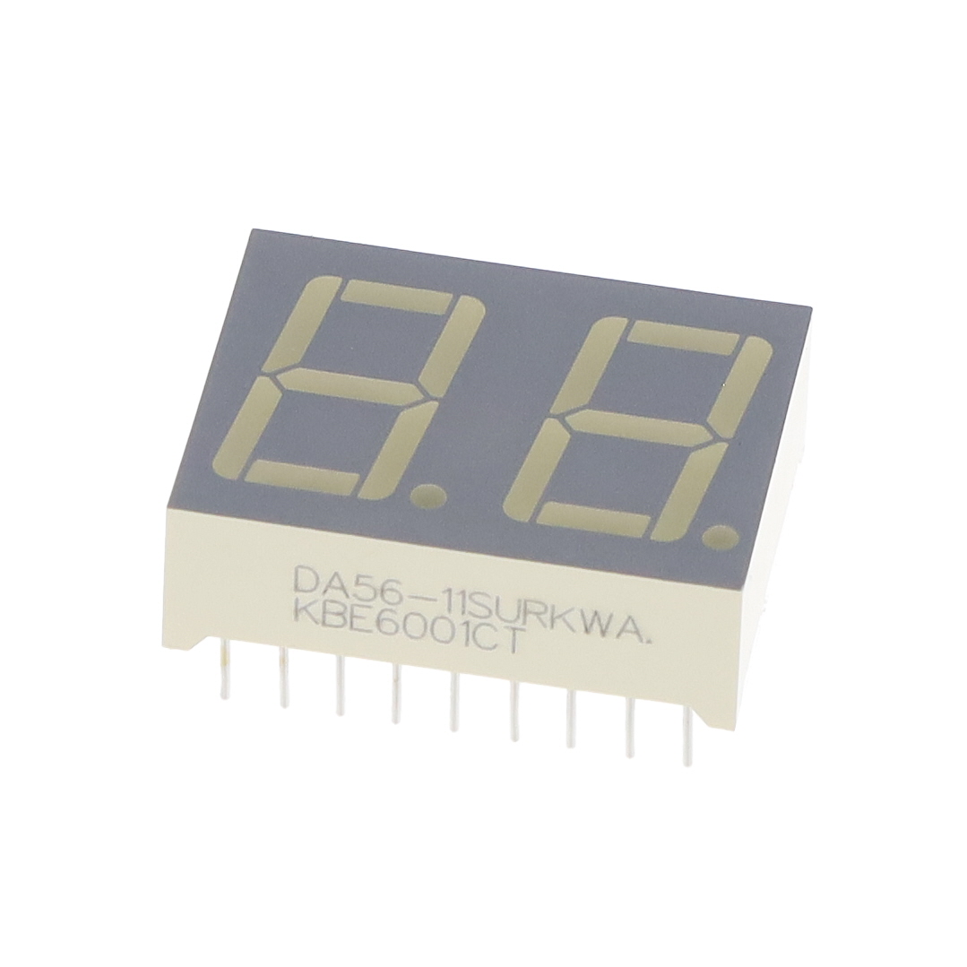 【DA56-11SURKWA】DISPLAY 7SEG 0.56" DBL RED 18DIP
