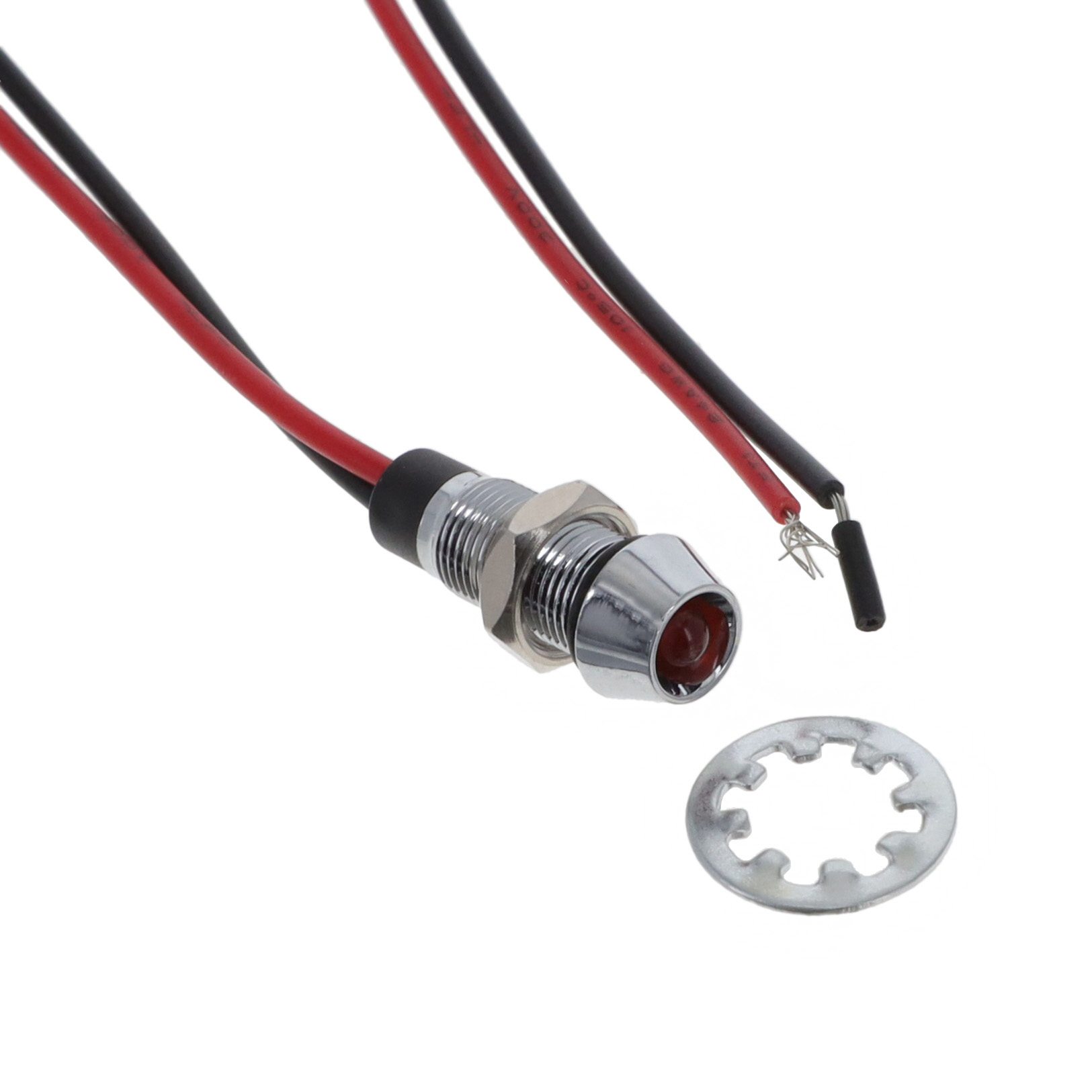 【FL1M-6CW-4-R110V】LED RED 6MM NUT 110VAC/DC