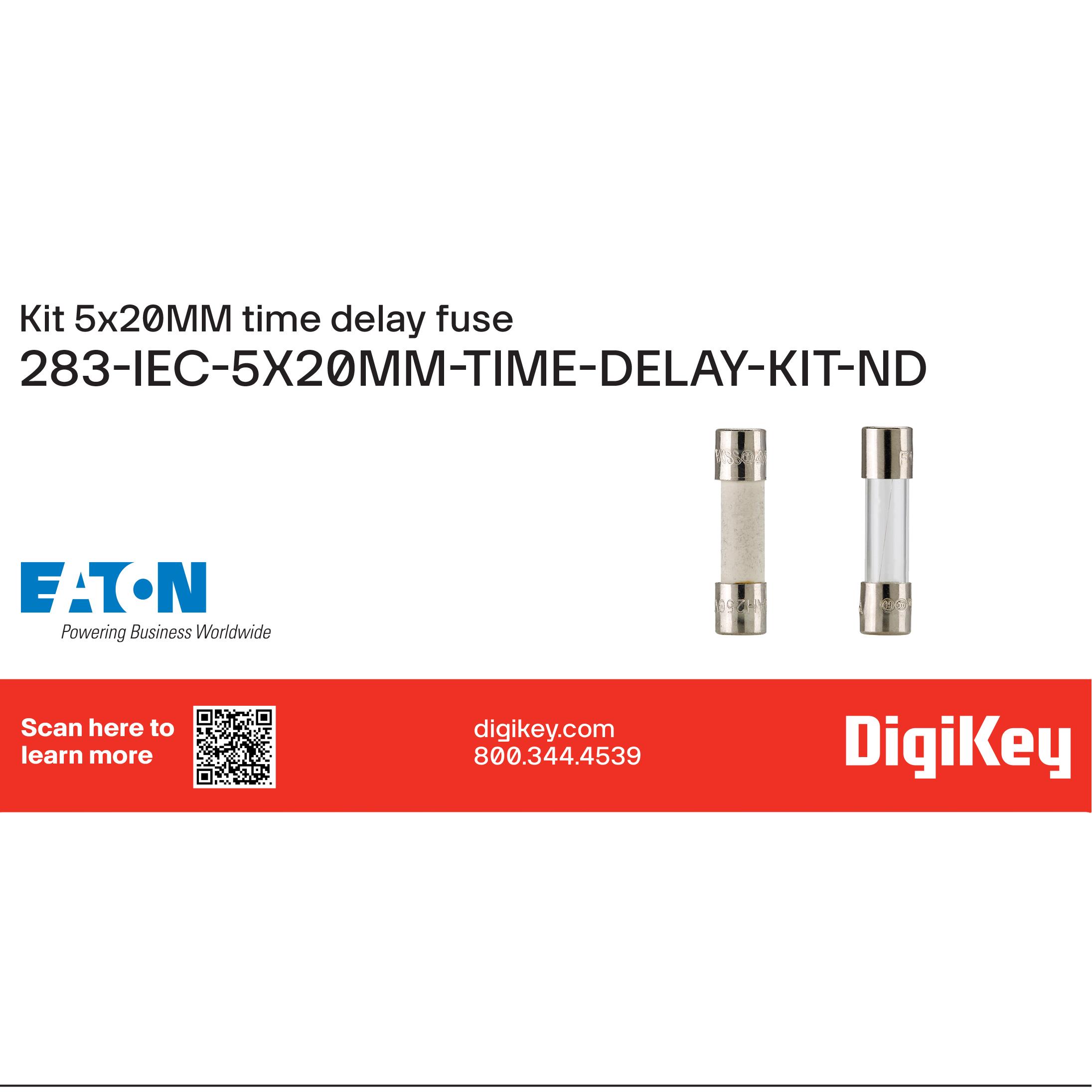 【IEC-5X20MM-TIME-DELAY-KIT】KIT 5X20MM TIME DELAY FUSE