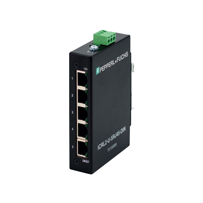 【ICRL2-U-5RJ45-DIN】ETHERNET SWITCH UNMANAGED 5-PORT